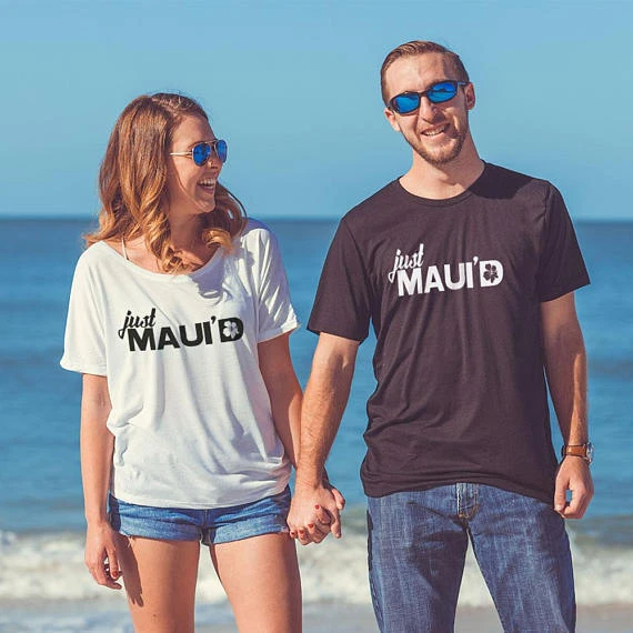 Рубашка для свадьбы Just Maui ɽ рубашки свадебного медового месяца парные душа