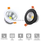 Диммируемые круглые антибликовые COB светодиодные потолочные светильники 9 Вт12 Вт, светодиодное освещение точечные потолочные светильники, теплый и холодный белый свет, внутреннее освещение