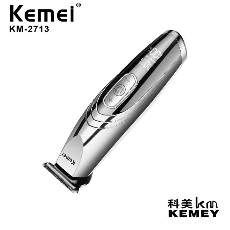 

kemei rechargeable electric Hair Trimmer KM-2713 cordless electric Hair Clipper hairCutter beard trimmer low noise LCD display