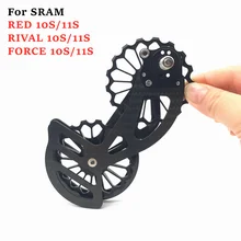 HOT 17T Carbon Bicycle Jockey Pulley Ceramic Bearing Pulley Wheel Set Rear Derailleurs Guide For SRAM RED RIVAL FORCE 10S 11S