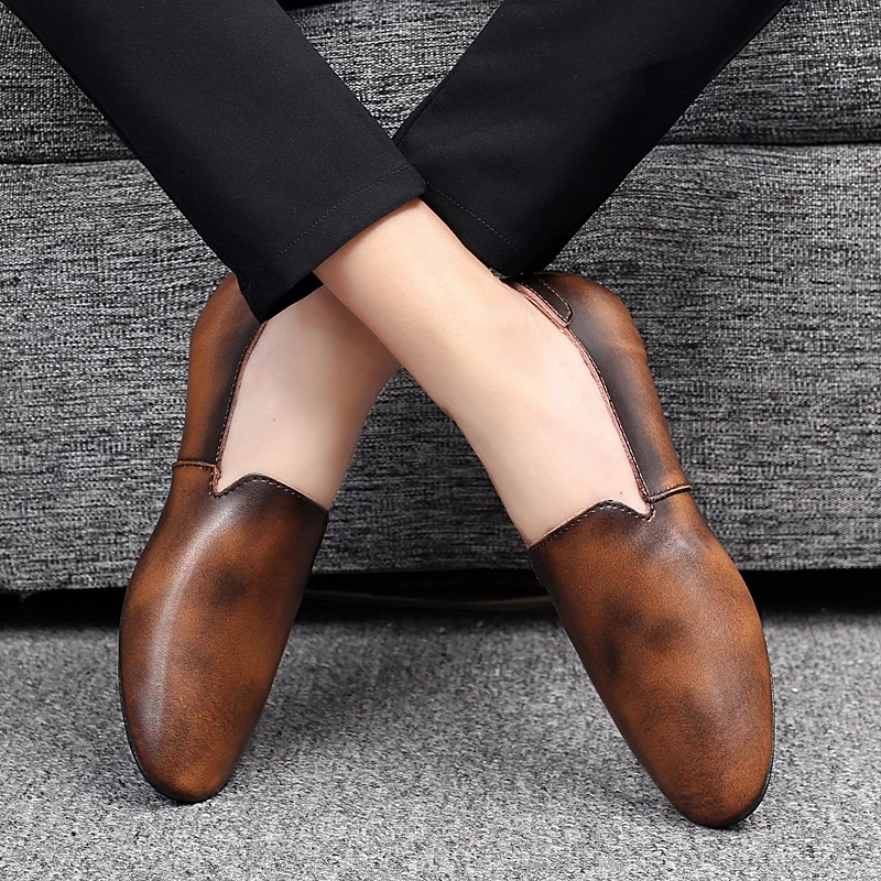 

Loafers Man Shoes Men Loafers genuine Leather Breathable Casual slip on Mens Shoes Autumnfashion Driving Shoes Men Moccasins s5