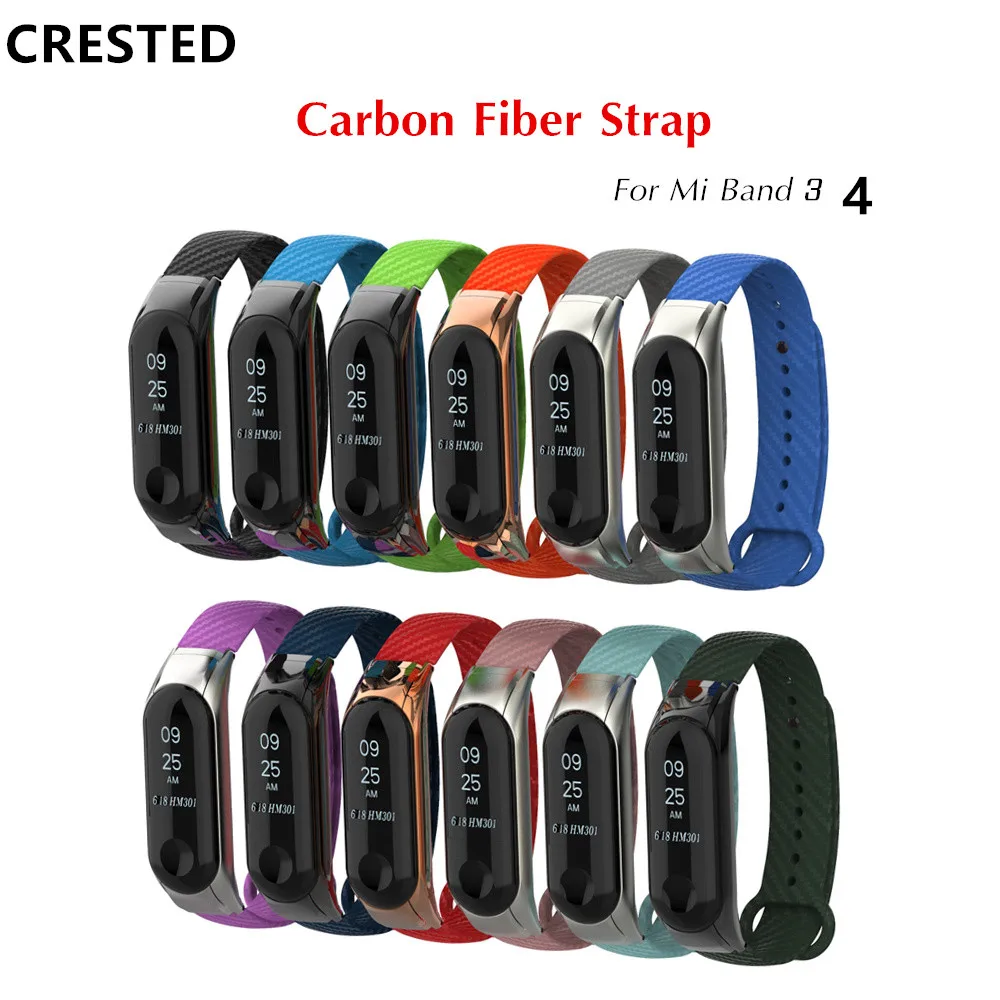Mi band 4 ремешок mi Band Браслет для Xiaomi mi band 3 из углеродного волокна wacthband mi Band 3 браслет miband 3 Аксессуары для часов