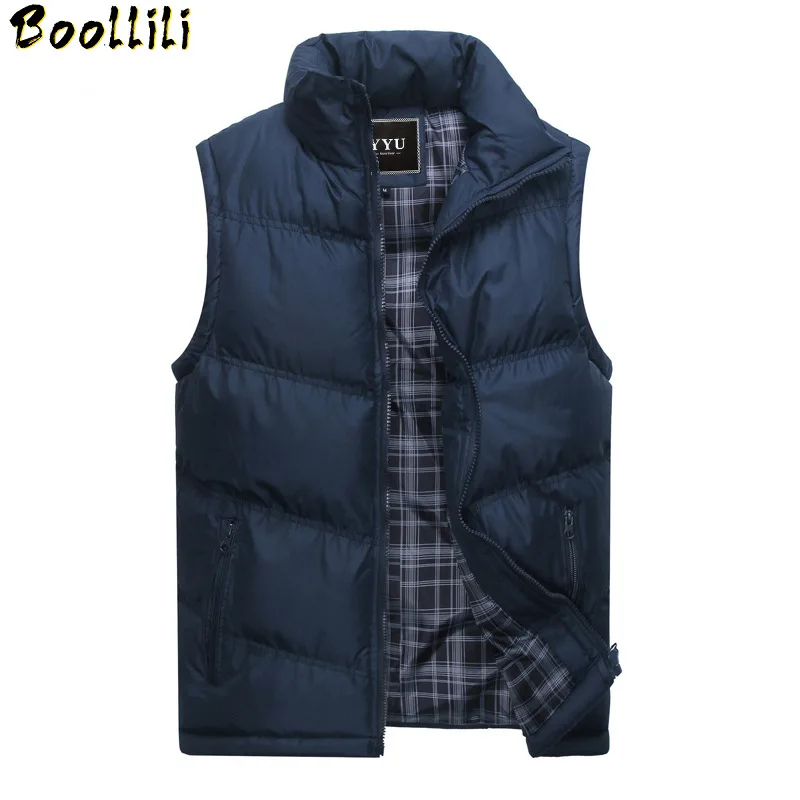 Осенний жилет мужская мода воротник стойка мужские куртки без рукавов