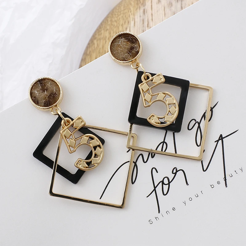 Женские леопардовые висячие серьги AENSOA винтажные длинные серьги-подвески