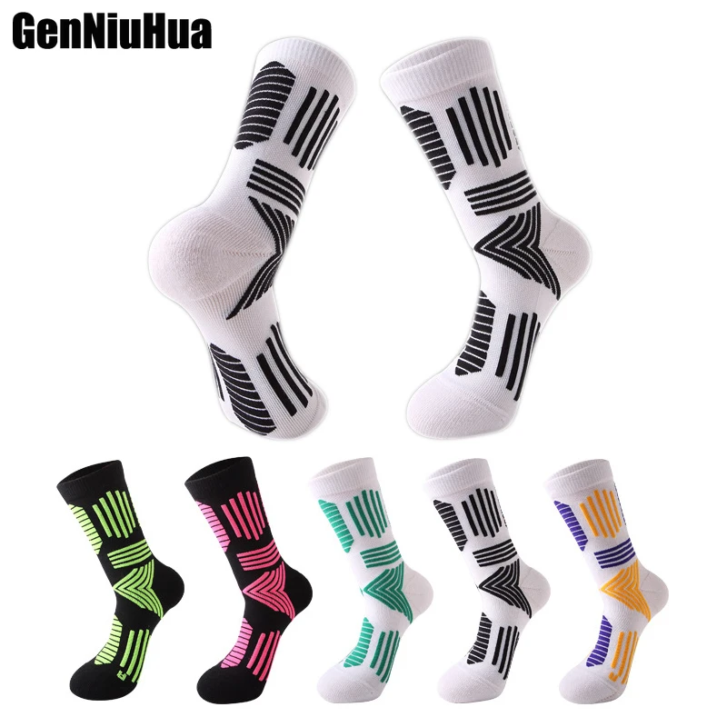 

Профессиональные мужские баскетбольные носки, элитные толстые спортивные носки, Нескользящие прочные носки для скейтборда, забавные носки...