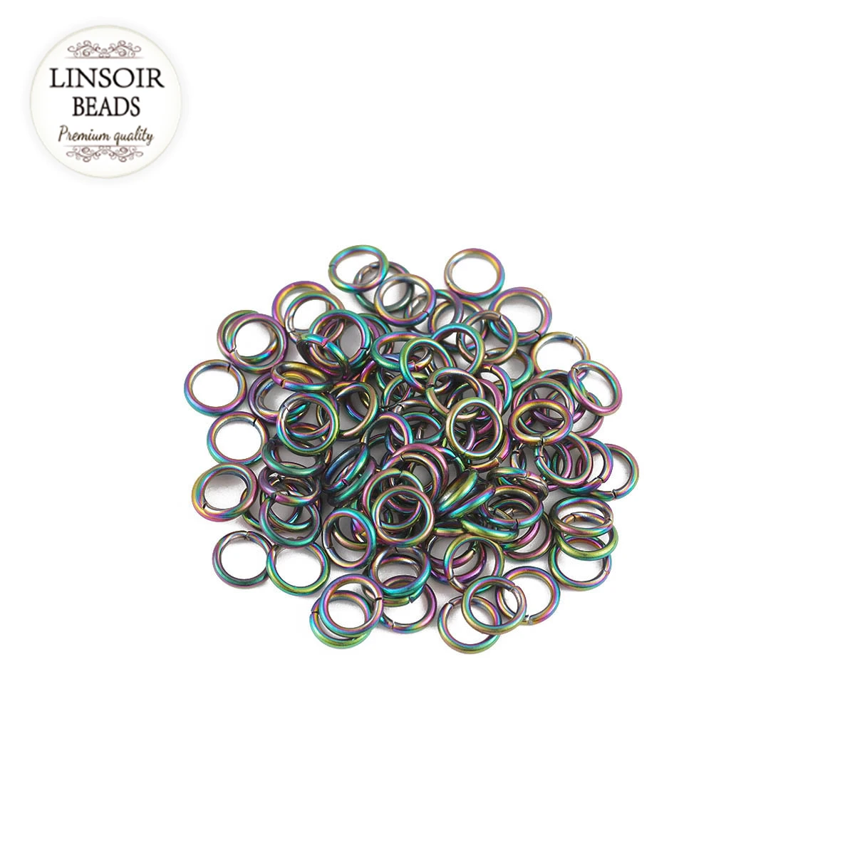 Оптовая продажа 100 шт./лот из нержавеющей стали цвета радуги открытые кольца для