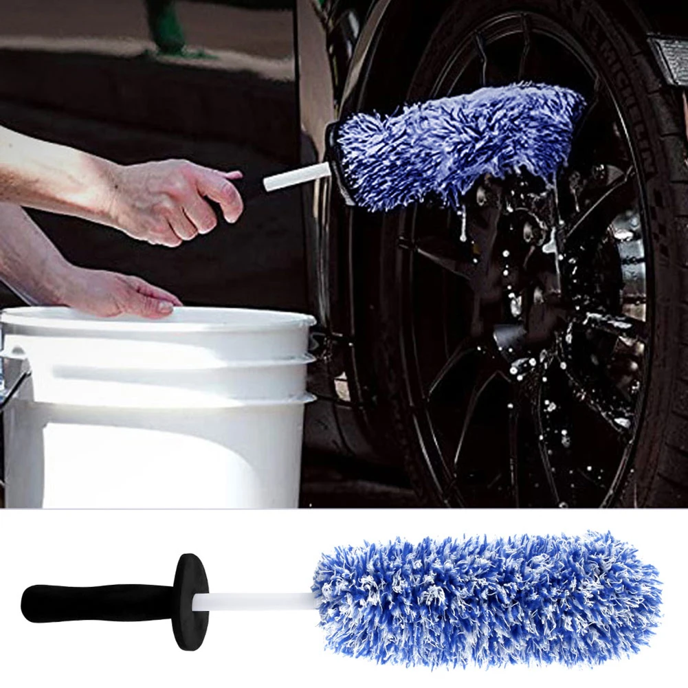 

New 42cm Car Wheel Brush Spoke Rim Cleaning Brush Microfiber Wheel Cleaner Car Detailing Car Wheel Cleaning Brush Car Care Tool