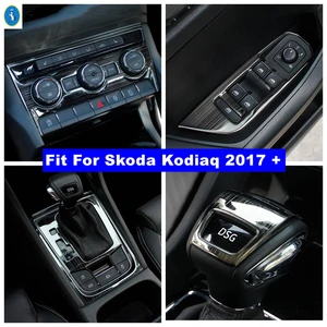 Black Brushed Interior Refit Kit Lift Button Air Ac Gear Box Gear Shift Head Knob Panel Cover Trim F