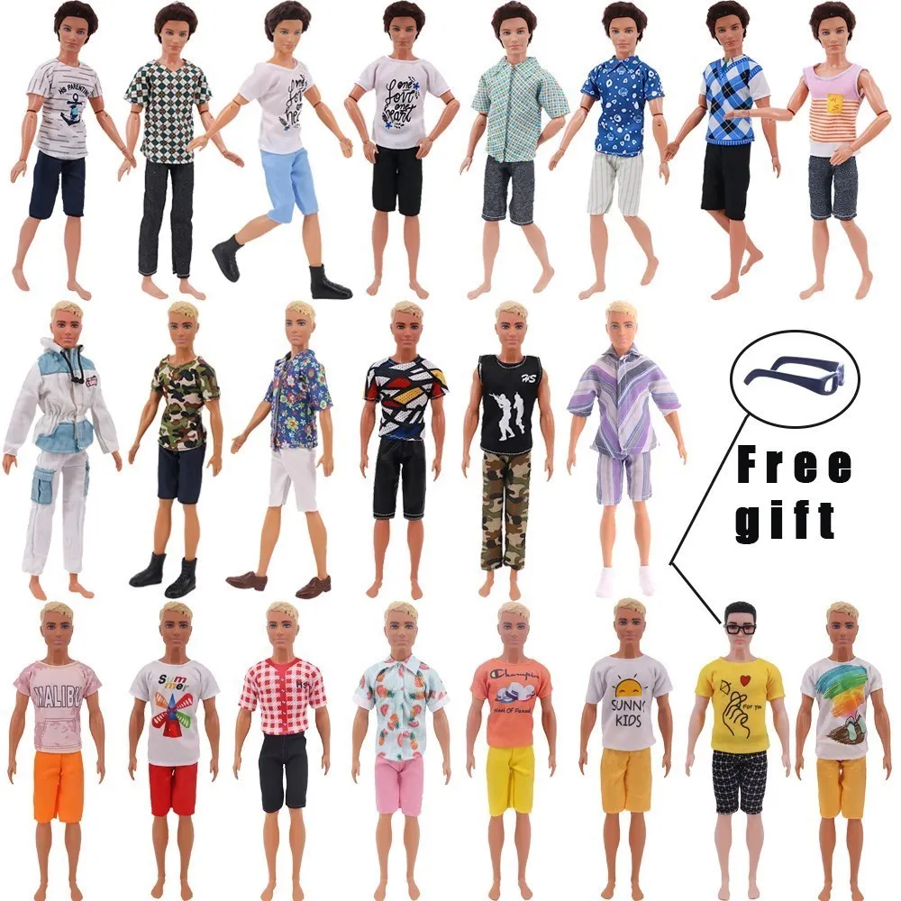 Ken Clothes Outfit Suit 2 Pcs/Set T-Shirt+Shorts,Jackets For 30Cm American Boy's Clothes Dollhouse For Barbies,Our Generation