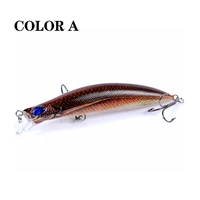 1pcs 12 3cm15g topwater popper bait fishing lures 6 color hard bait artificial wobblers plastic fishing tackle with 2 hooks