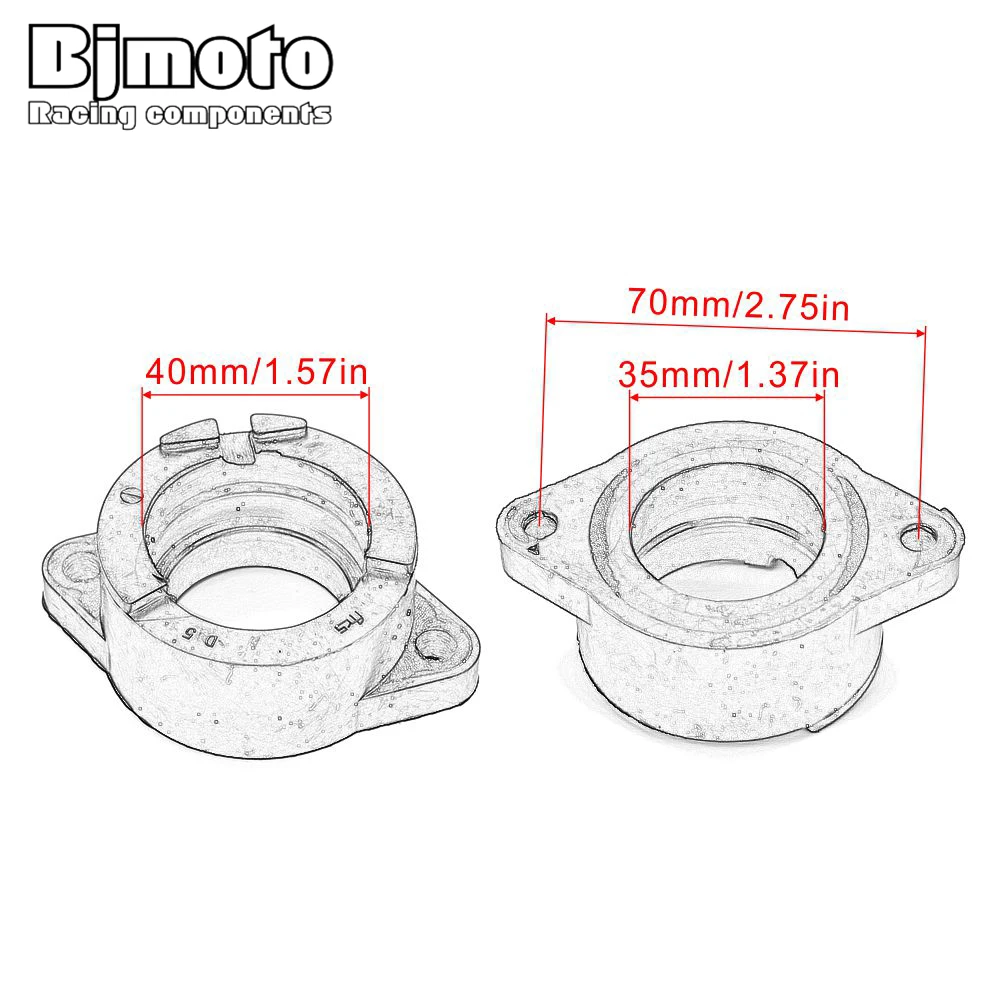 

For Yamaha SR500SP Trommelbremsen 48T Rubber Carb Carburetor Interface Adapter Clamp For Yamaha XT500S Edition 1U6 1988-1989