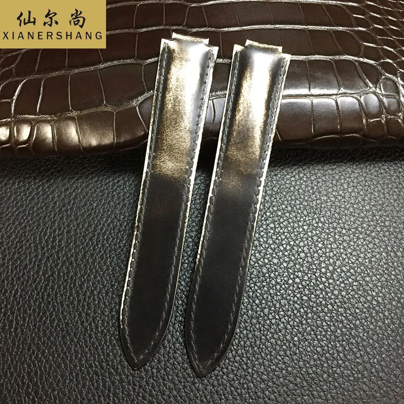 

New Custom BALLON BLEU DE Strap Cordovan Watchbands Genuine Leather Belt 14MM 16MM 18MM 20MM 22MM Handmade Horse skin Watch Band