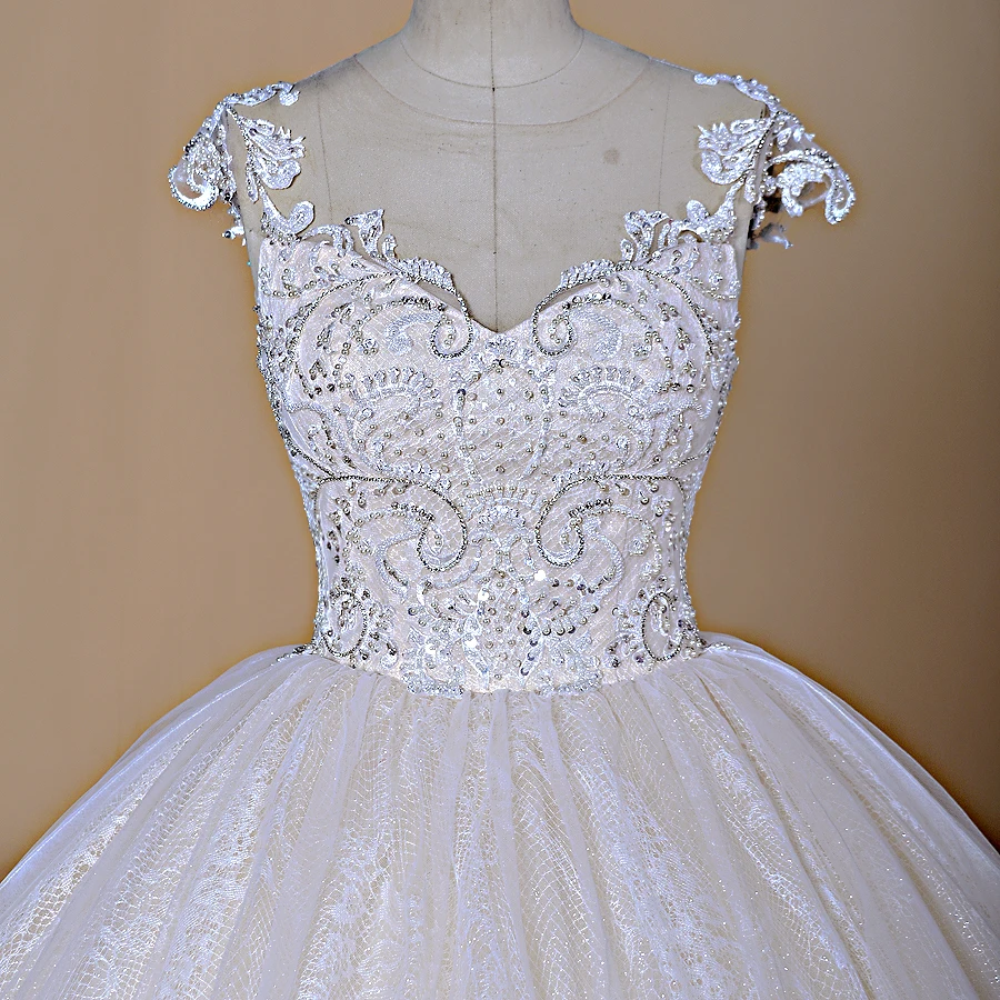 Свадебное платье с коротким рукавом свадебное из Дубаи Прямая поставка фабрики