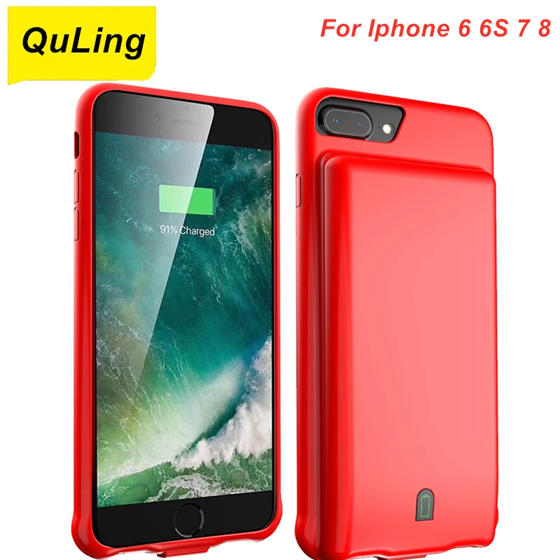 

QuLing 4500 мАч для IPhone 6 6s 7 8 чехол для аккумулятора 4,7 дюймов аккумулятор зарядное устройство для IPhone 6 6s 7 8 чехол