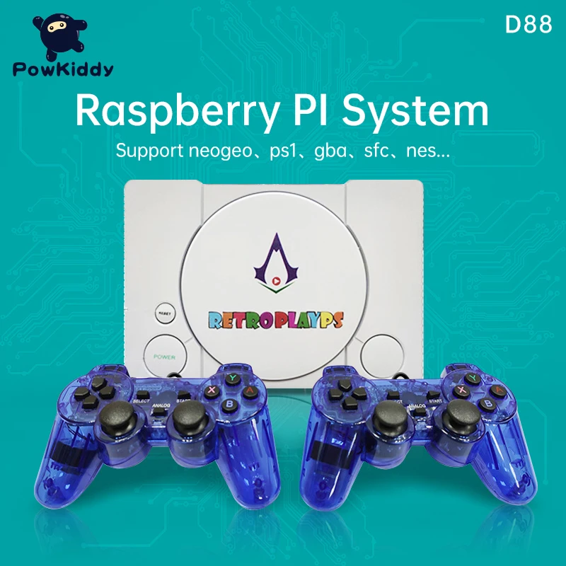 POWKIDDY D88 HDMI симулятор Raspberry Pie 30 Ретро игровой консоль 3D Новые игры встроенные 7000