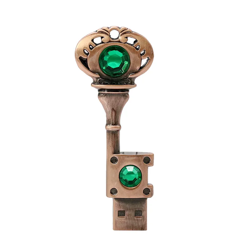 Сердце ключ USB флэш-накопитель ювелирные изделия Алмазный ключ ручка-накопитель 4G 8GB 16GB 64GB Флешка карта памяти Usb флешка водонепроницаемый металлический ключ - Цвет: 1