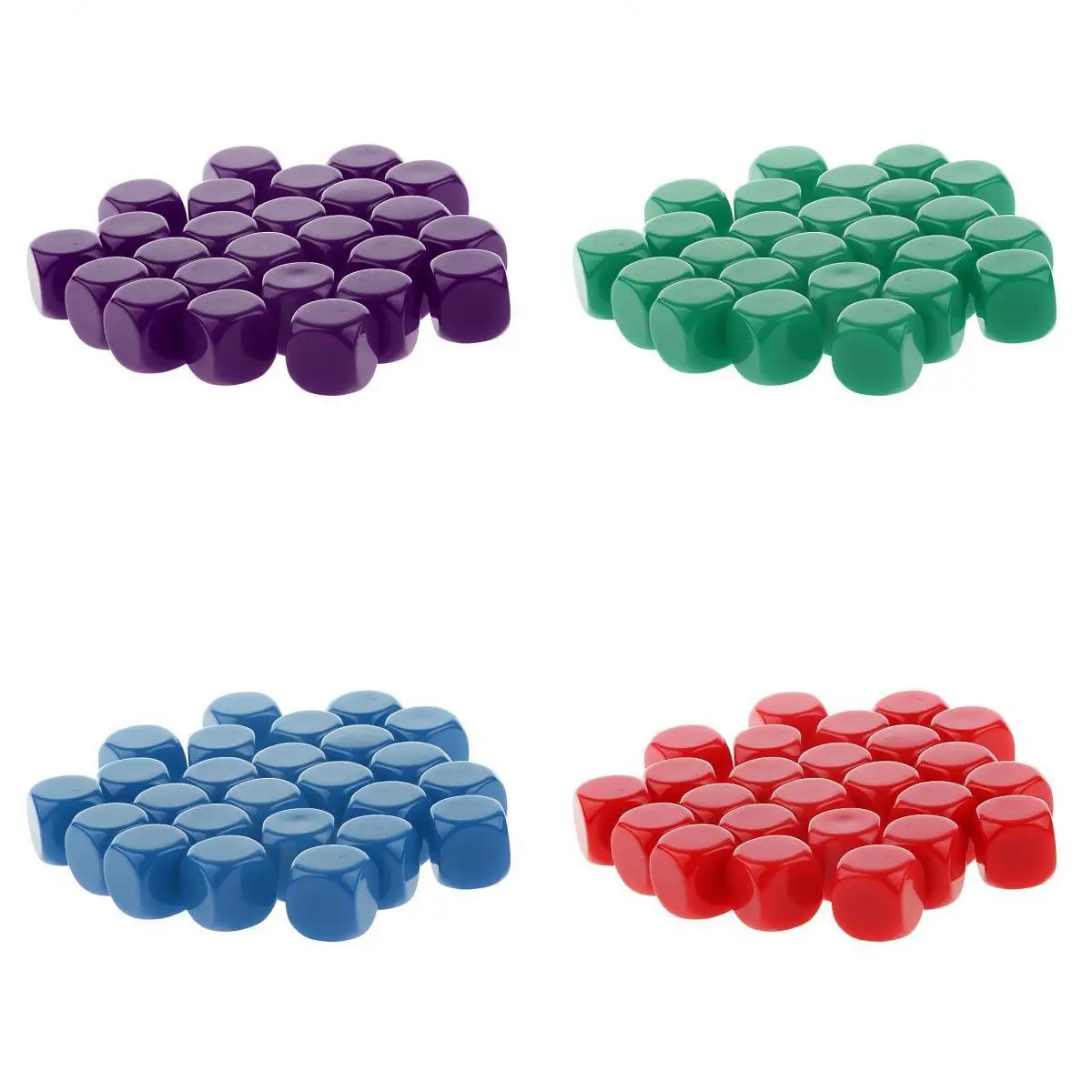 4X25 шт. пустые шестисторонние D6 игральные кости D &amp ролевые кубики с подсчетом для