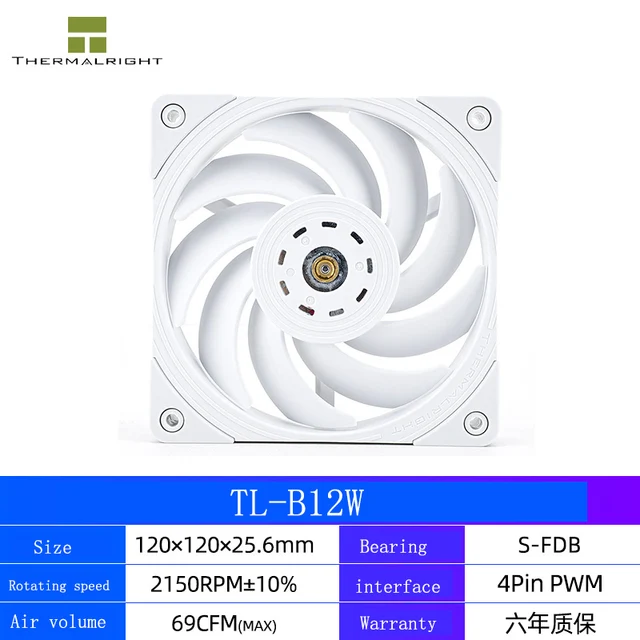 Thermalright TL-B12 12 см шасси вентилятор охлаждения скорость 2150 PWM  контроль температуры | Компьютеры и офис | АлиЭкспресс