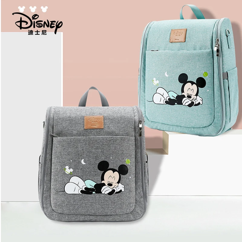 

Disney Mickey Mouse Baby Diaper Bag Mini Backpack Minnie Shoulder Lady Purses Large Capacity Woman Waterproof Mummy Handbag