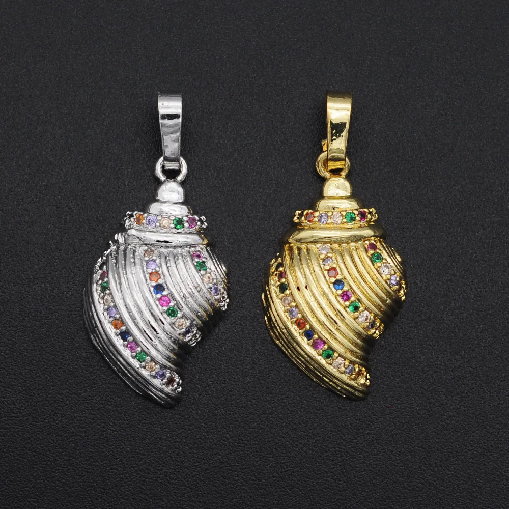 DIY CZ Dolphin Charms Wholesale Starfish Necklace Pendant Turtle Crab Zircon Connector for Fish Shell Jewelry Making image 3