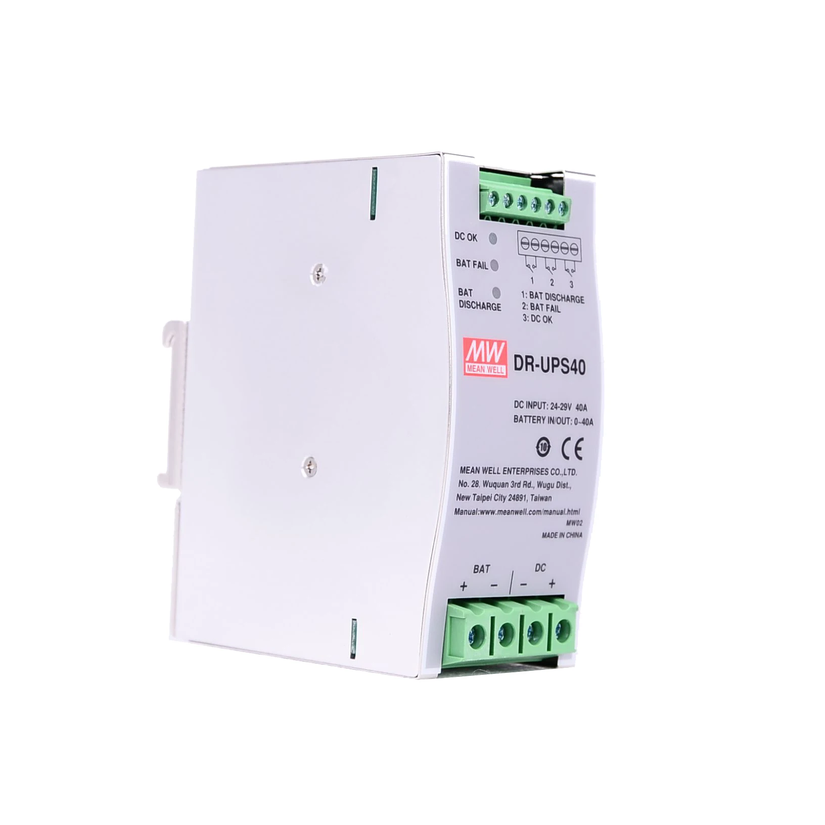 Original Mean Well DR-UPS40 meanwell 24-29V 40A DC DIN Rail UPS Module Battery Controller