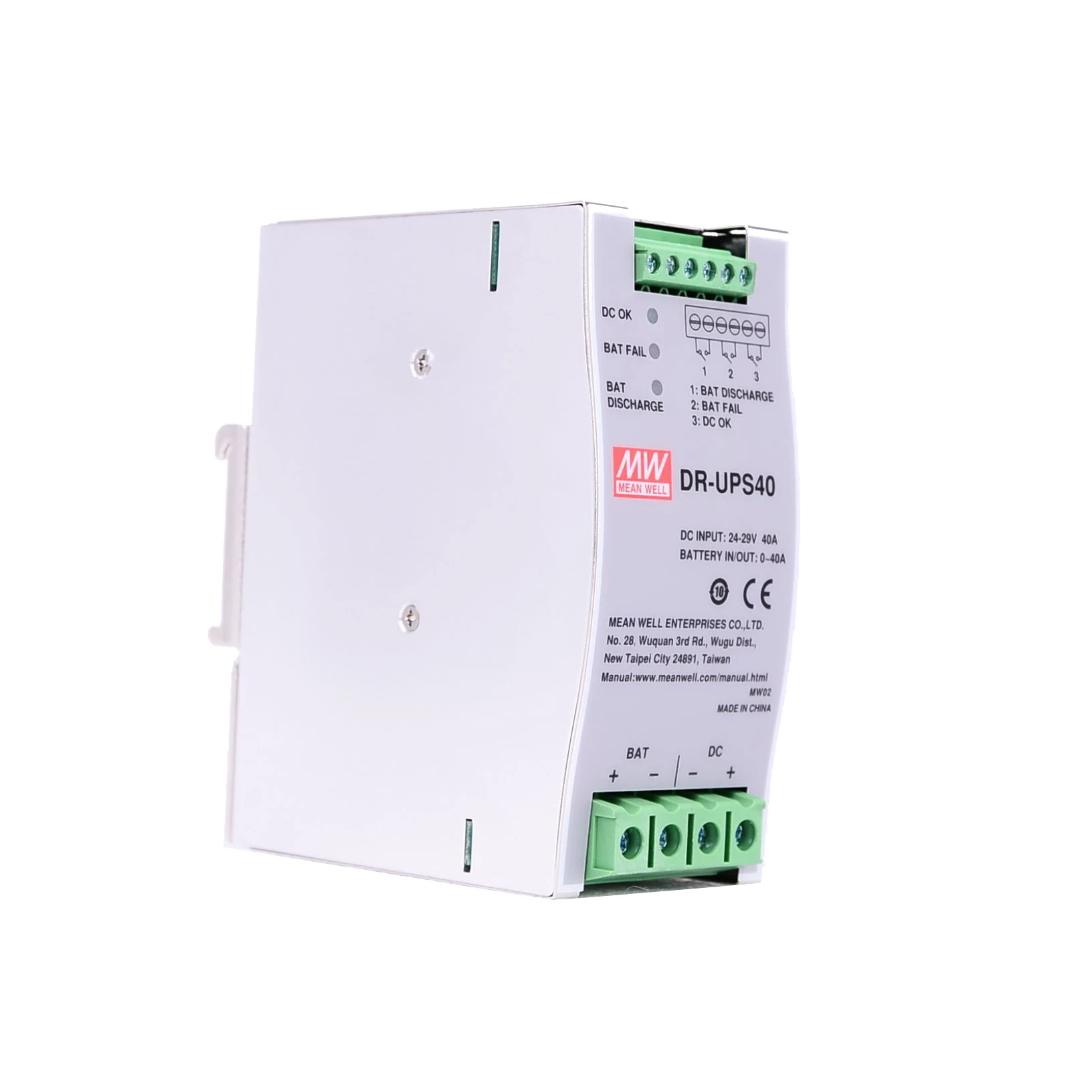 Оригинальный meanwell DR UPS 40 24 29в 40А DC din рейка модуль управления аккумулятором и