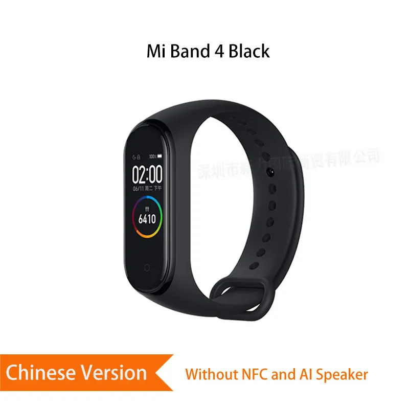CN Version Xiaomi mi Band 4 Global 135 мАч mi band 4 Цвета экран Bluetooth 5,0 Браслет фитнес HeartRate браслет китайская версия - Цвет: CN Version
