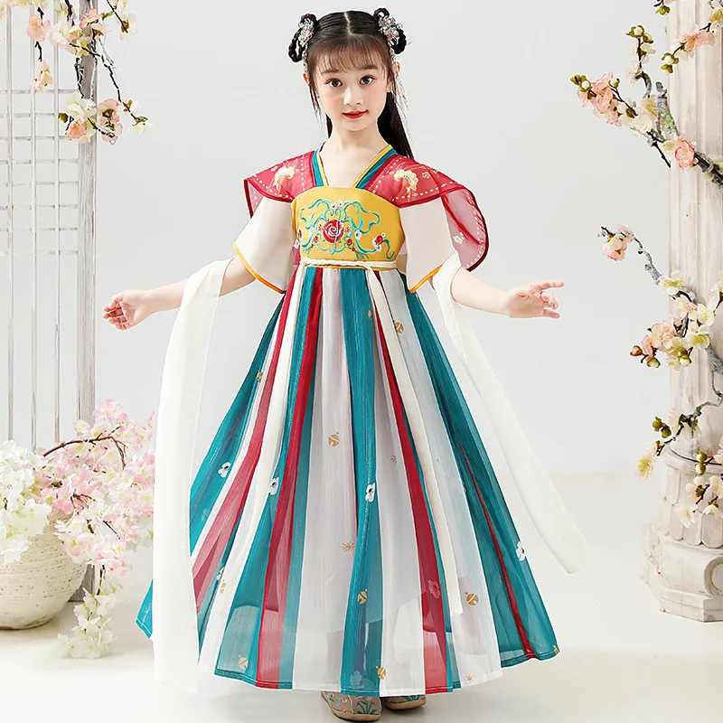 Одежда Hanfu детское летнее платье принцессы ханьфу в китайском стиле| |