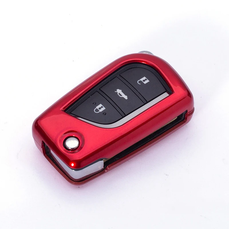 

Colorful ABS Car Remote Key Case Shell Cover For Toyota Auris Corolla Avensis Verso Yaris Aygo Scion TC IM 2015 2016 Accessories