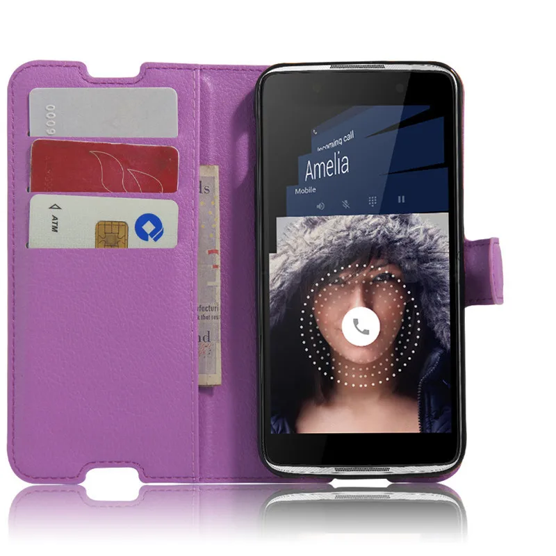 Чехол кошелек для Alcatel Idol 4 6055K 6055B 6055Y флип кейс OT 6055H 6055P 6055I кожаный держатель карт