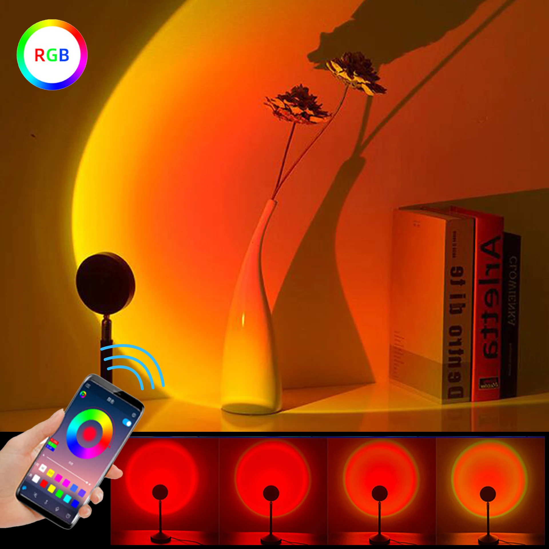 2021 новая RGB регулирусветильник лампа проекционный закат светильник управление