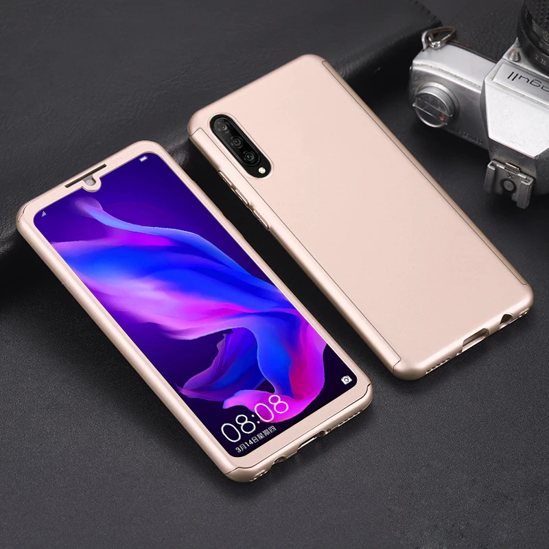Для Galaxy A50 SM-A505F 360 градусов Полный матовый чехол с закаленным стеклом для samsung A30s