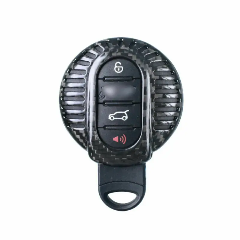 

Auto Real Carbon Fiber Remote Key Fob Shell Cover For BMW Mini F54 F56 F55 F57 F60 Car Interior Keychain Holder Case Bag Trim