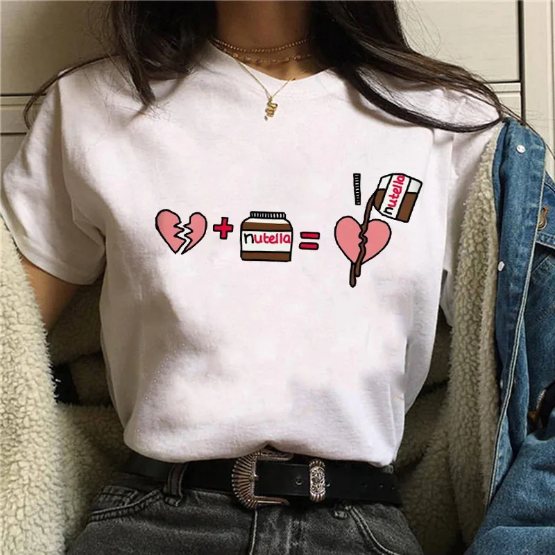 TJCJFO Harajuku Милая женская футболка с буквенным принтом Новая Летняя мода