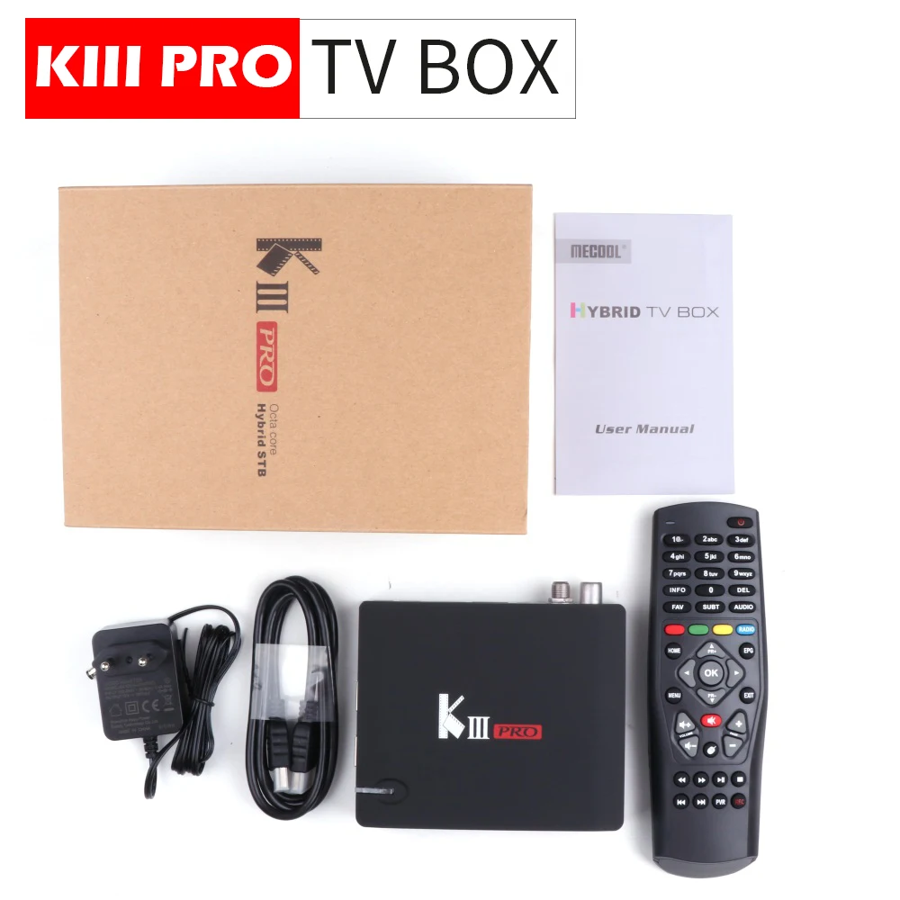 MECOOL KIII PRO DVB-S2 DVB-T2 Android 7,1 tv Box 3 Гб 16 Гб Amlogic S912 Восьмиядерный 4K Combo CCCAM NEWCAMD Biss key PowerVU