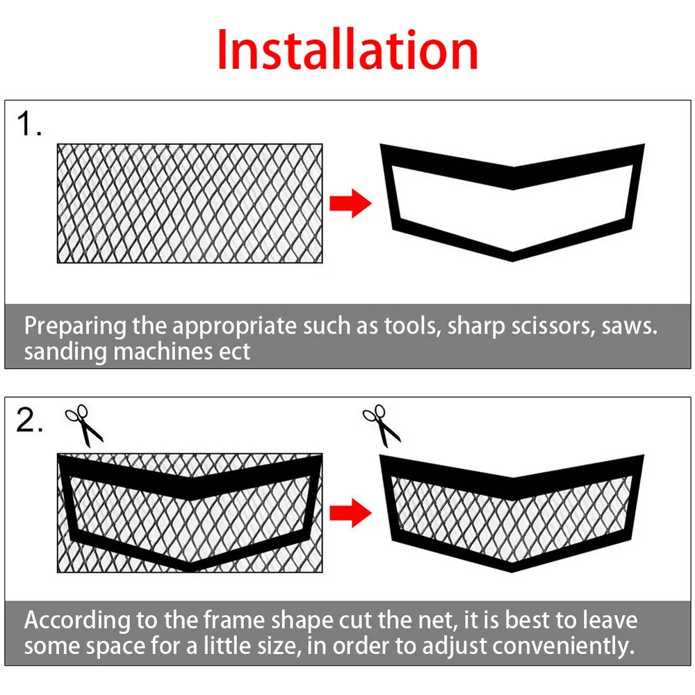 Автомобильная решетка средней сетки Алмазная сетка из алюминиевого сплава 100*33
