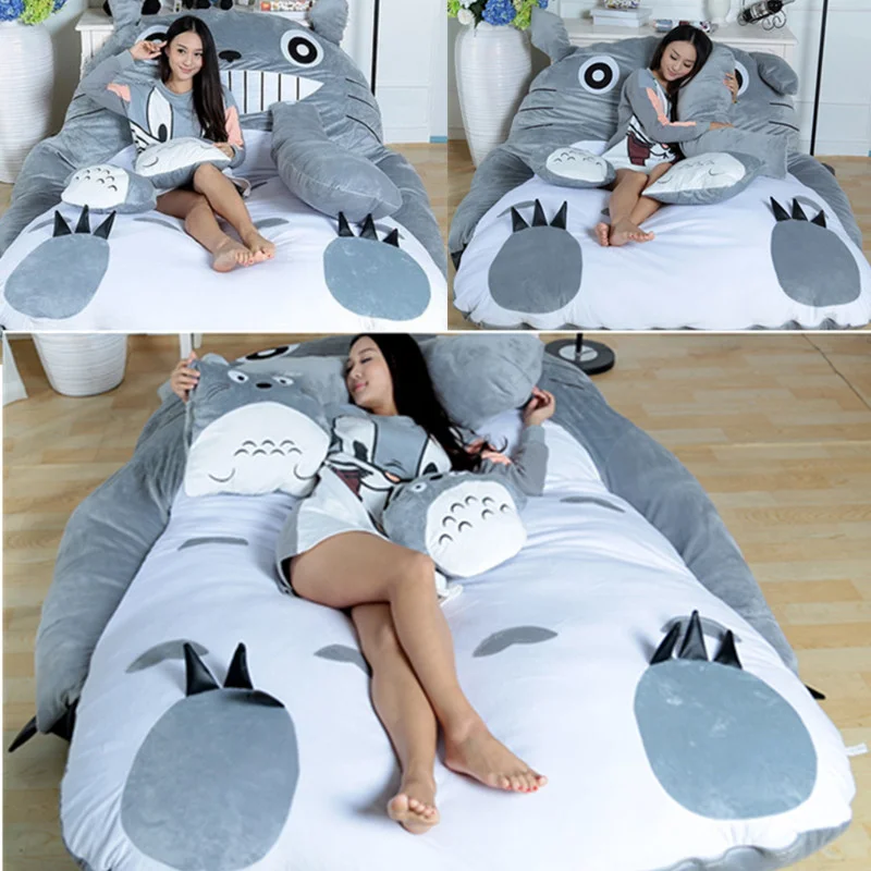 

Slap lazy sofa bed Adult veet Soft er Warm Cartoon Nice thi bed For girls child beds With pillows bedroom furniture