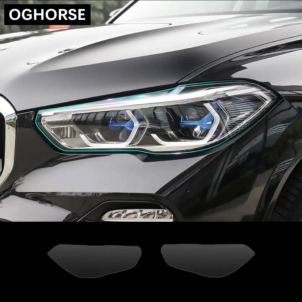 2 шт. прозрачные ТПУ наклейки для автомобильных фар BMW X5 G05 2019 | Автомобили и