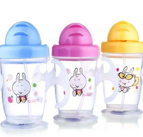 Чашка с соломинкой Infantil, поилка для кормления детей, детские маленькие стаканчики для питья, 250 мл, Мультяшные бутылки для воды, детский Поильник