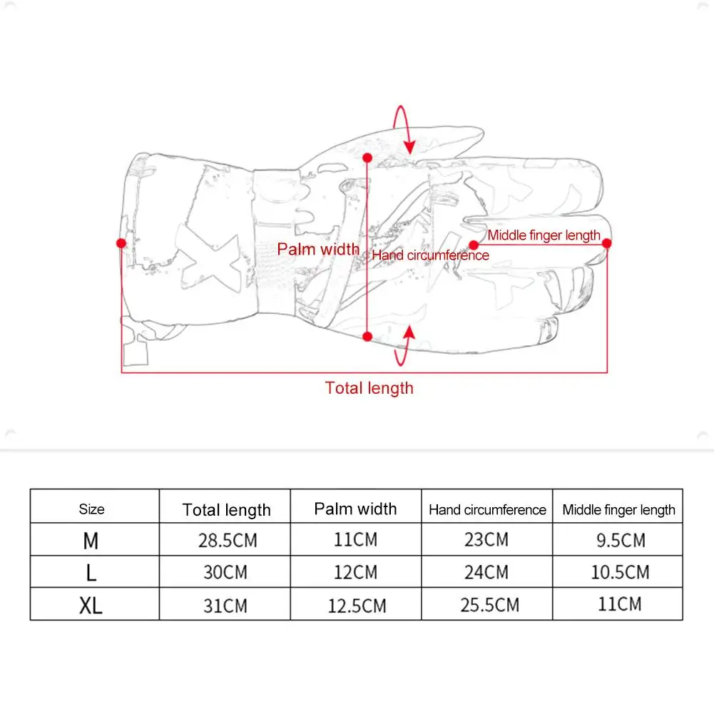 

Outdoor Sports Ski Gloves Man Women Cycling Gloves Winter Warm Waterproof Touch Screen Non-slip Motorcycle Bike Gloves 2019 New