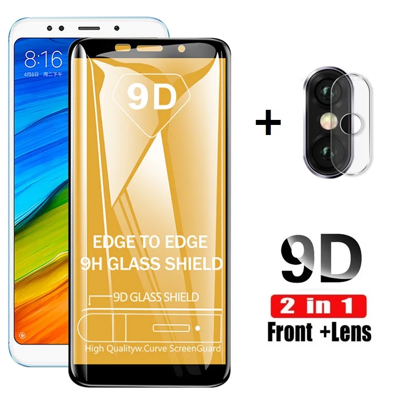 

защитное стекло Redmi Note 5 Pro стекло для объектива камеры Защитная пленка для экрана Xiaomi Redmi Note 5 Pro Redmi 5 Plus, 9D полное покрытие, закаленное защитно...