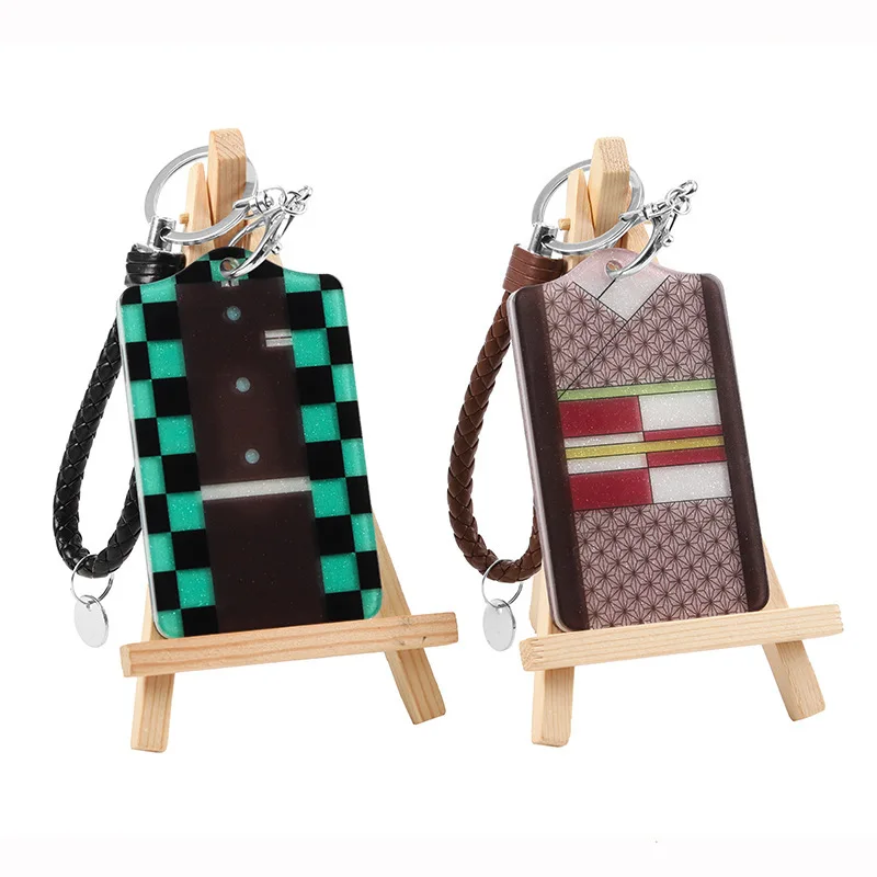 

Аниме Demon Slayer: Kimetsu no Yaiba Kamado Tanjirou Kamado Nezuko ПВХ Студенческая ID карта школьная карта для еды косплей реквизит брелок