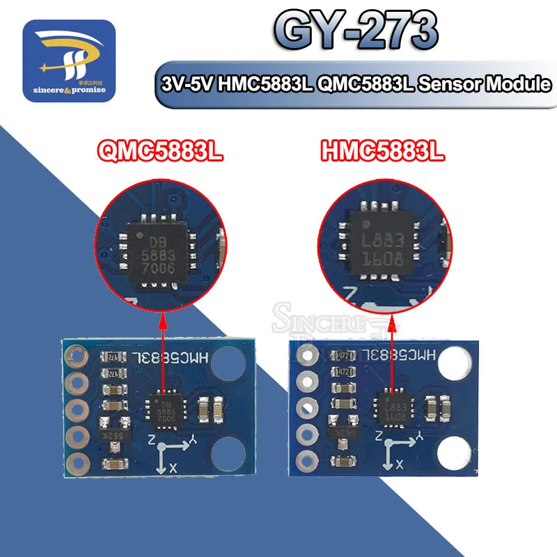 GY-273 3 V-5 V HMC5883L QMC5883L тройной оси Компас магнитометр Сенсор модуль три оси магнитного поля модуль для Arduino