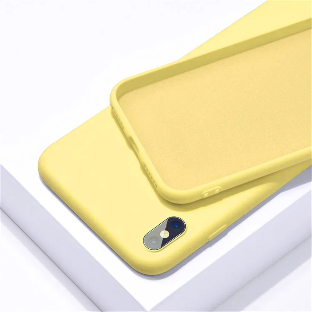Жидкий силиконовый чехол для телефона для iPhone 11 Pro Max XR XS X чехол s резиновый мягкий карамельный чехол для iPhone 6 6S 7 8 Plus чехол s