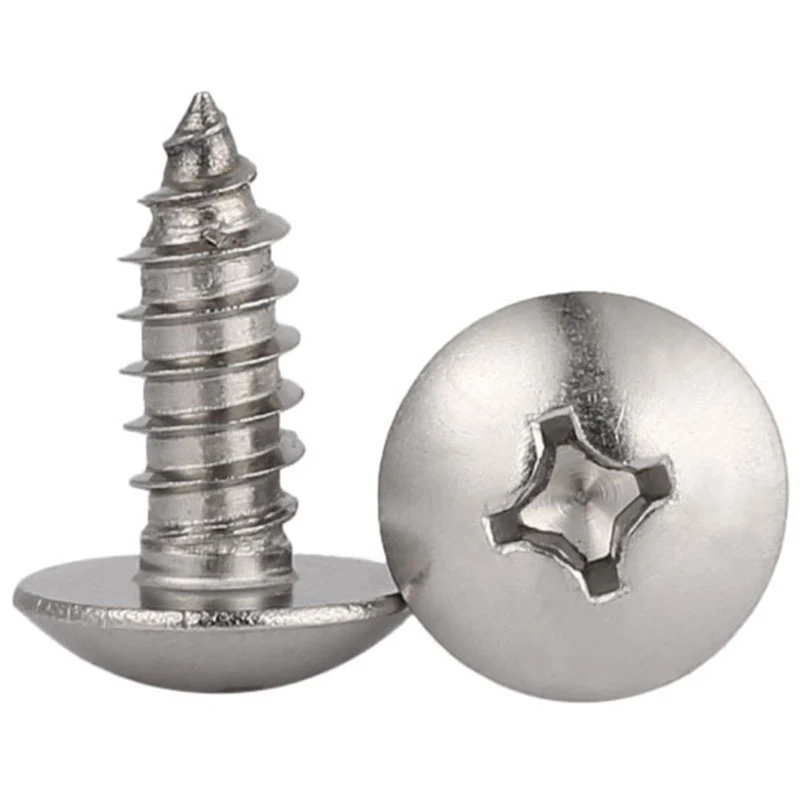 

20Pcs M3 M4 M5 316 Stainless Steel Phillips Truss Head Self Tapping Screws Cross Recessed Mushroom Head Wood Screws