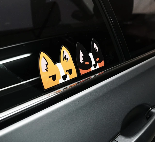Стайлинг автомобиля Виниловая лента Corgi милая собака питомец наклейка на окно