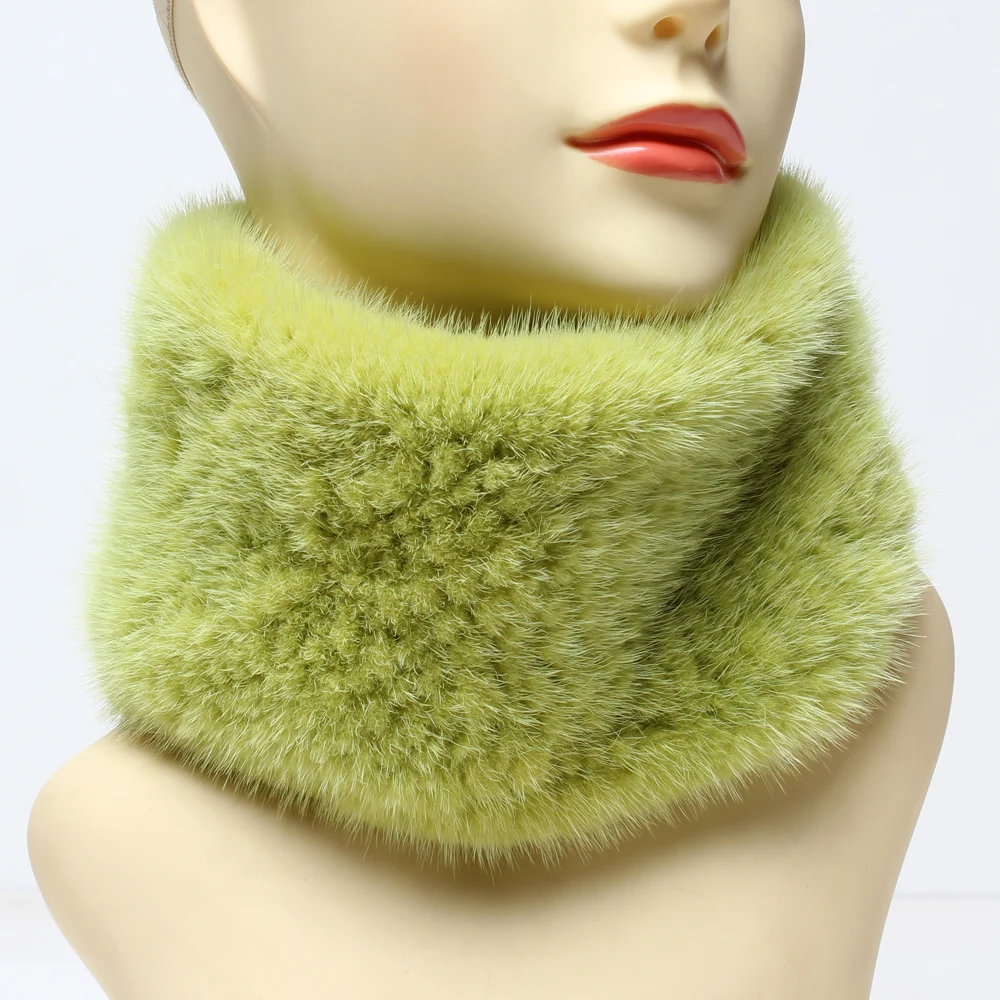 Женский шарф из 100% натурального меха норки зимний теплый модные шарфы