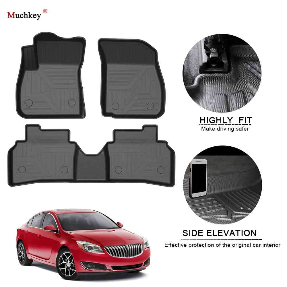 

Car Floor Mats For Buick Regal 2011-2017 TPE Non-Slip Foot Pad Waterproof Rubber Carpets Auto Automobile Interior Accessories