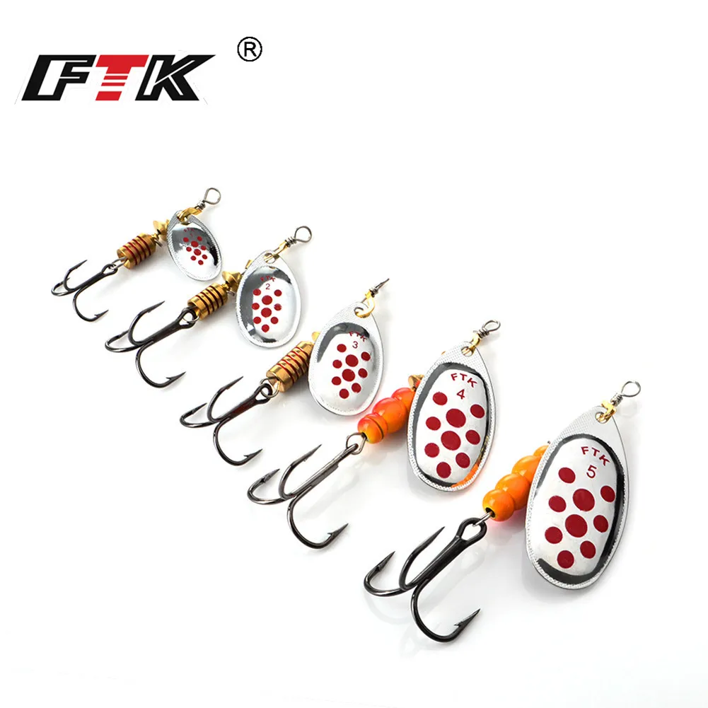 

FTK Super Fishing Spoon Baits Spinner Lure 4g/5g/7g/10g/14g Fishing Wobbler Metal Lures SpinnerBait Isca Artificial lure