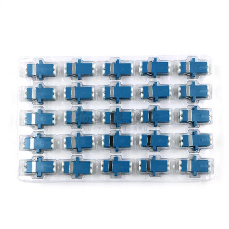 25PCS LC UPC Duplex single-mode Fiber optic Adapter ftth LC Optical fiber coupler LC UPC Fiber flange LC connector fibra optica